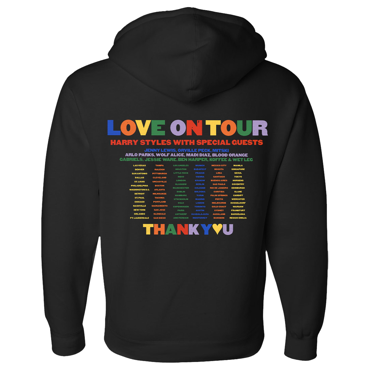 Love On Tour Thank You Hoodie Harry Styles UK